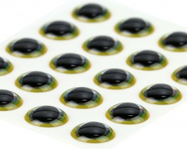 Ultra 3D Epoxy Eyes, Yellow, 7 mm
